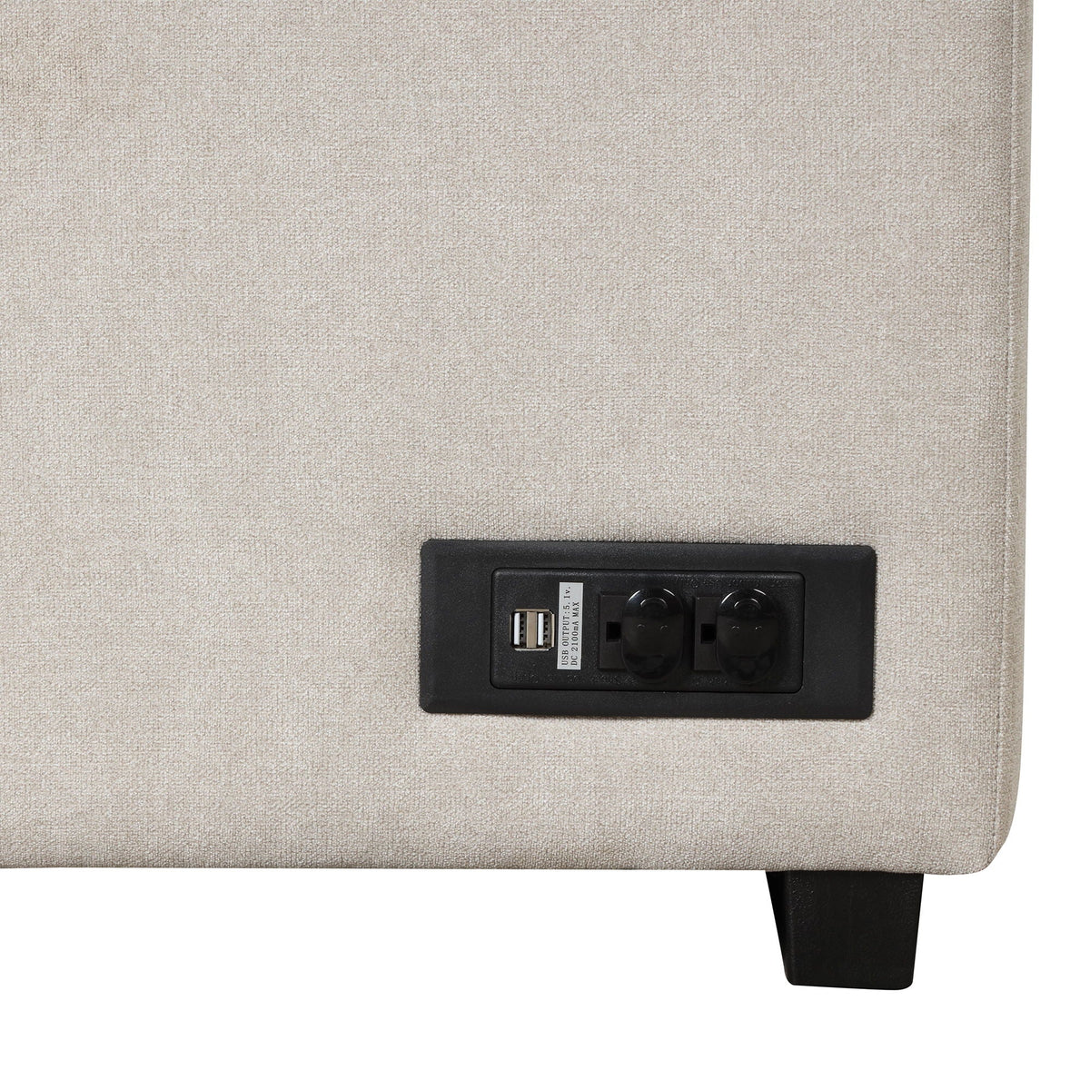 Sleeper Sofa Bed Sectional with Storage Ottoman - Gray, Beige, Green, Black