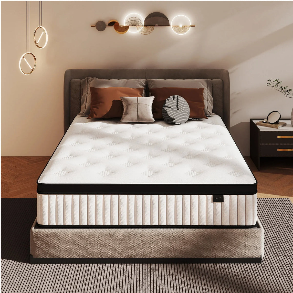 Queen King Full Size Mattress,12 Inch Hybrid Mattress in a Box with Pocket Spring, Medium Firm,Motion Isolation ,Pressure Relief