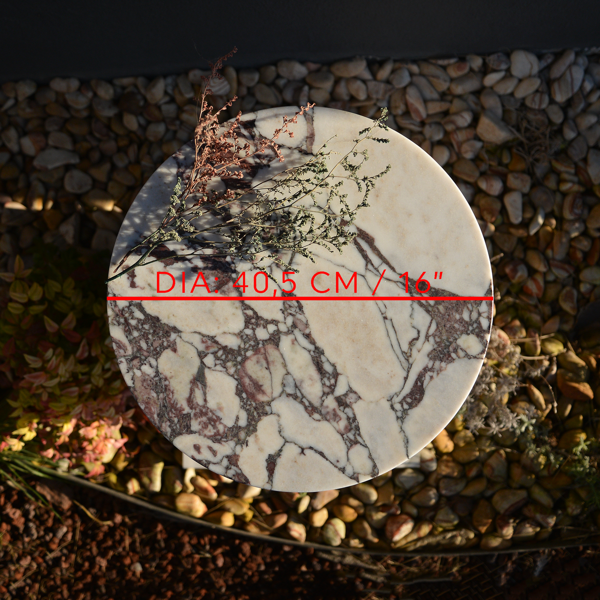 Calacatta Viola Italian Marble Round Coffee Table - White Base Purple Veining Luxury