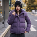 Little Chanel White Hooded Waist-Cinching Thickened Puffer Coat for Women