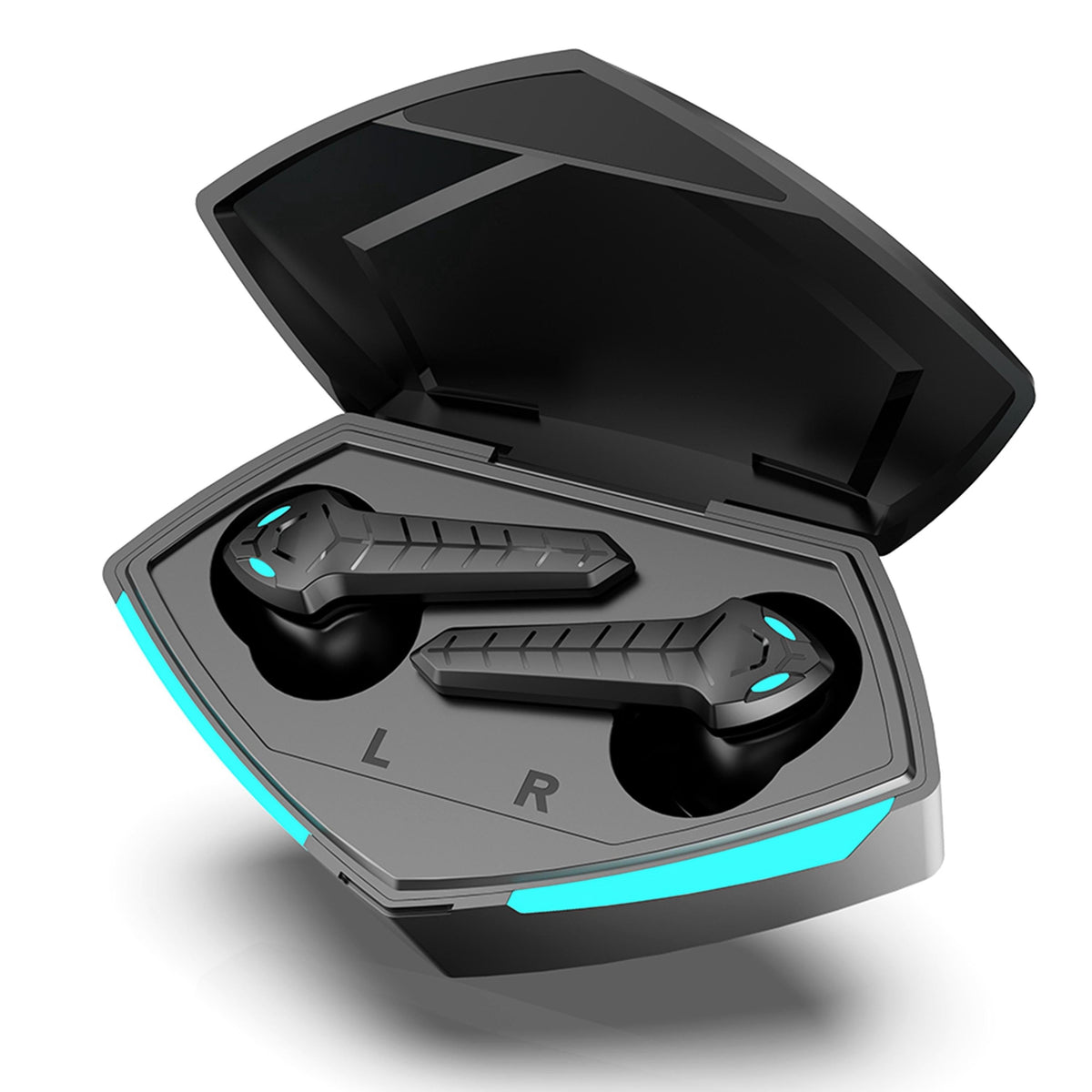 Wireless V5.2 Gaming Earbuds IPX4 Waterproof Touch Control Earphones with Mic 65ms Latency 13mm Driver 25H Play Time TWS Charging Case