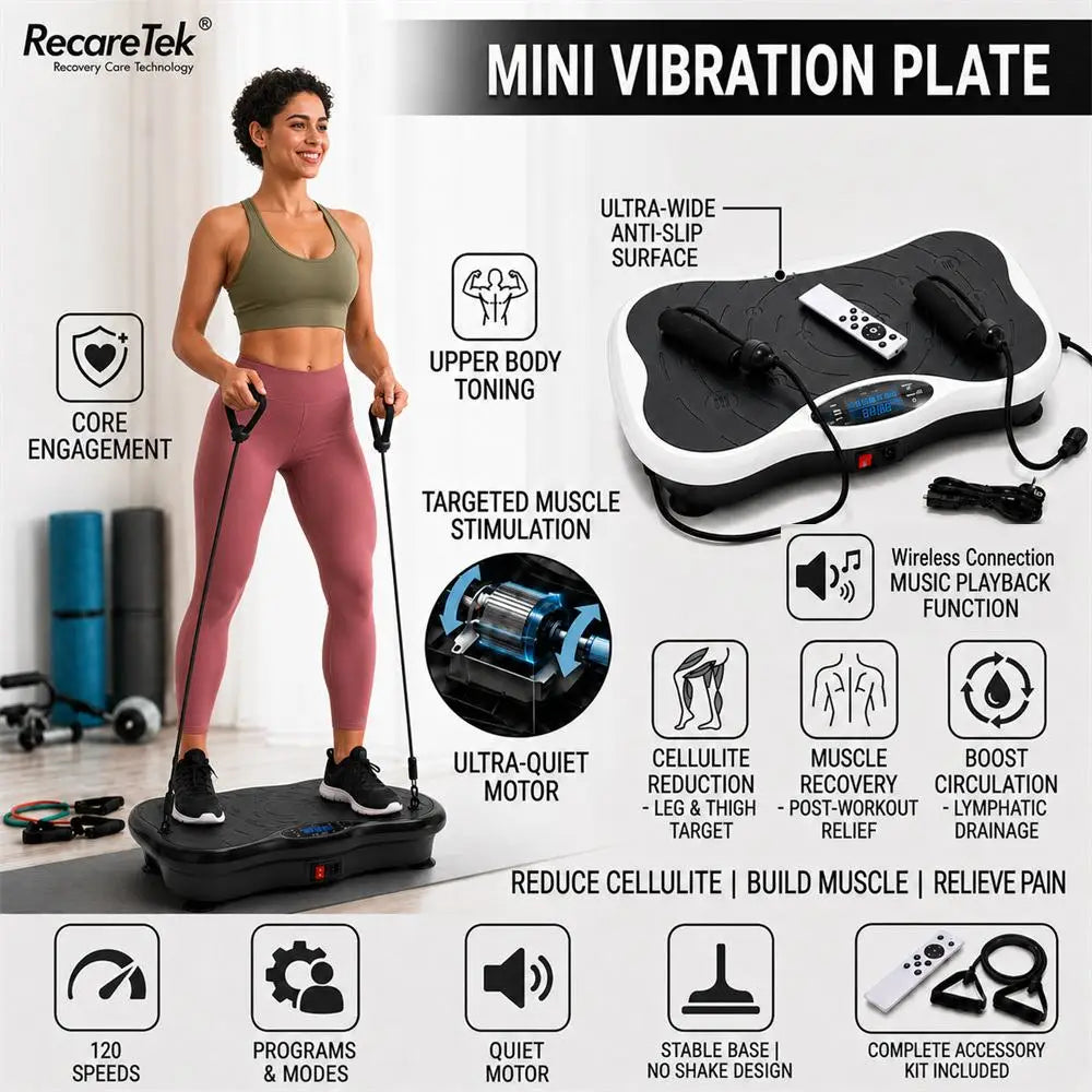 Stomach Fat Vibrator Machine Vibration Plate Exercise Machine Slimming Product for Weight Loss Home Standing Therapy Equipment