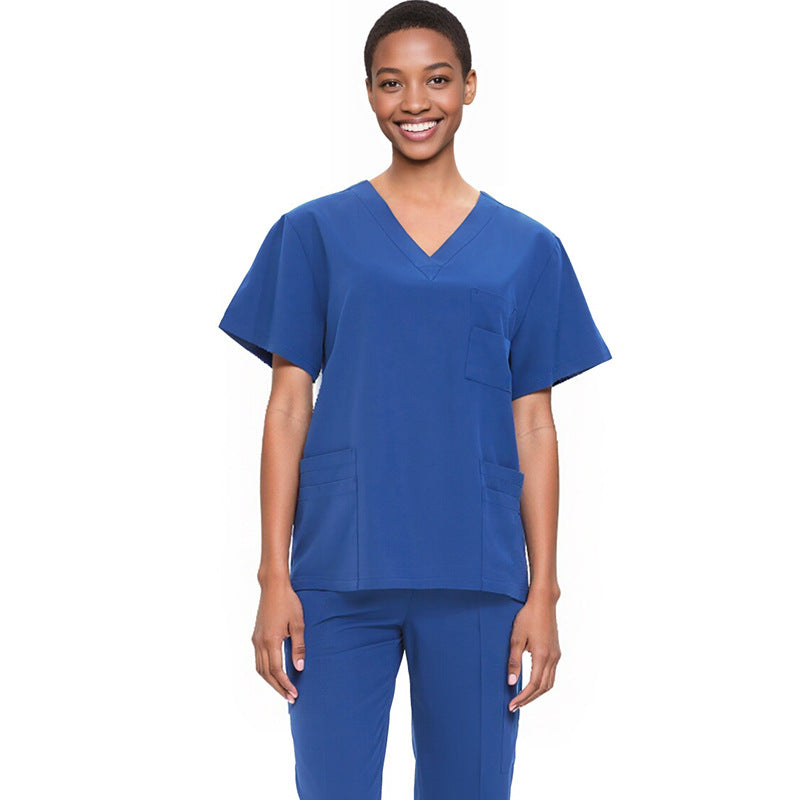 Cross-Border Quick-Drying Elastic Hand-Washing Clothes for Women, Short-Sleeved Operating Room Overalls, Men's Isolation Clothes, Medical Surgical Split Suits