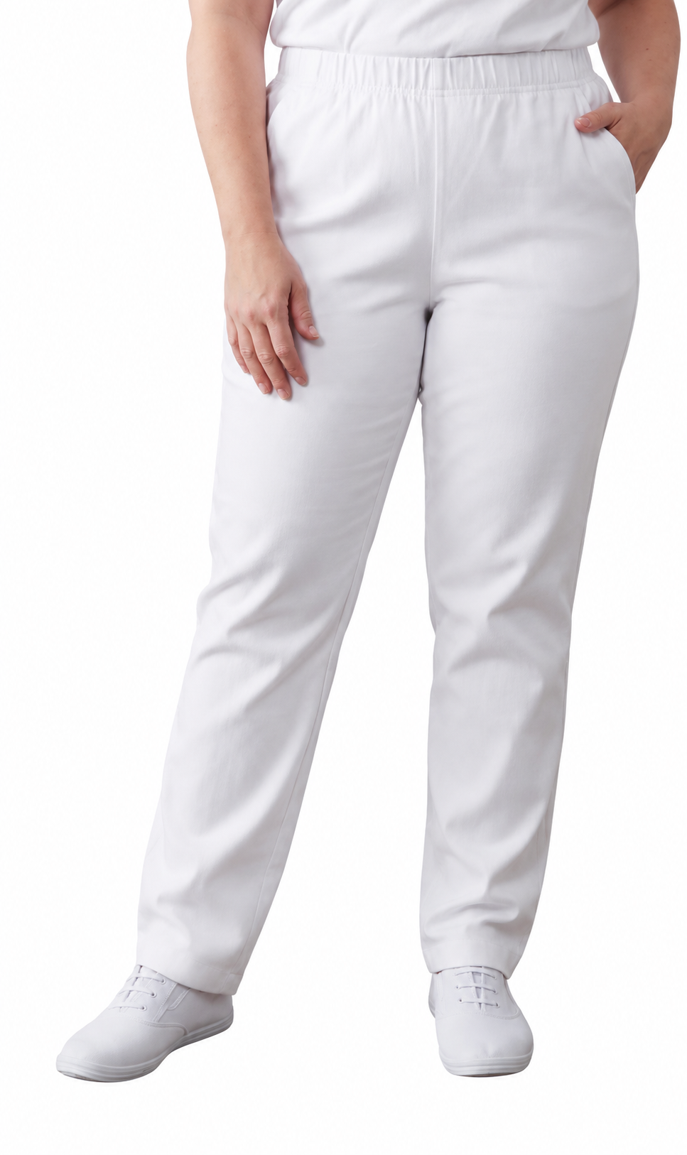 Women's Lightweight Pull-On Denim Jeans — Elastic Waist No Zipper