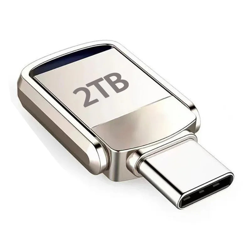 Flash Drive Accessories 2TB High-Speed USB 3.2 Type-C OTG Metal Pen Drive 1TB 512GB Portable Memory USB Stick Storage Drive New