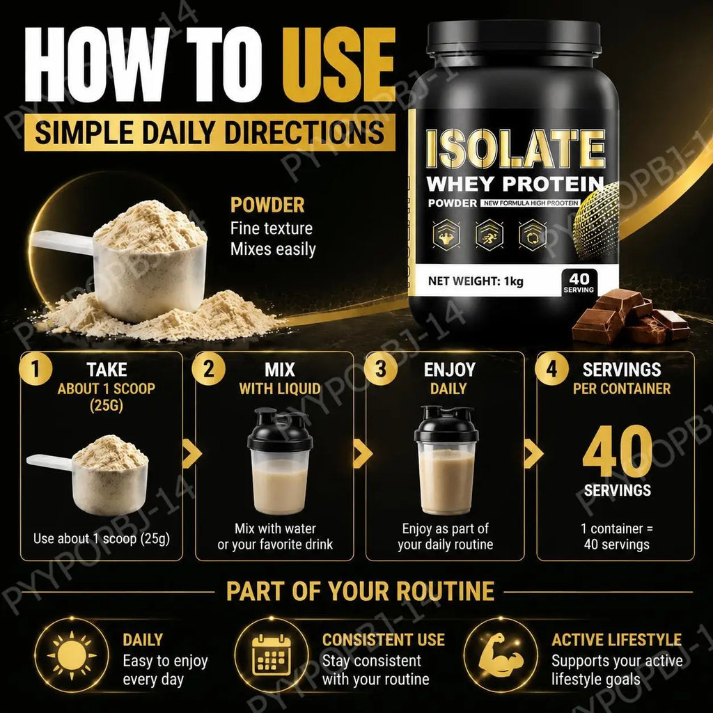 Whey Protein Isolate Powder with High Protein, Whey Protein and Soy Protein Isolate, Food Flavor Per Container, 40 Servings