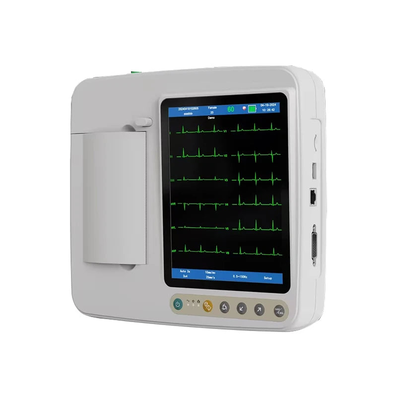 7-Inch 12-lead ECG AI machine for veterinary pets Digital handheld animal monitor ECG 3/6 channels