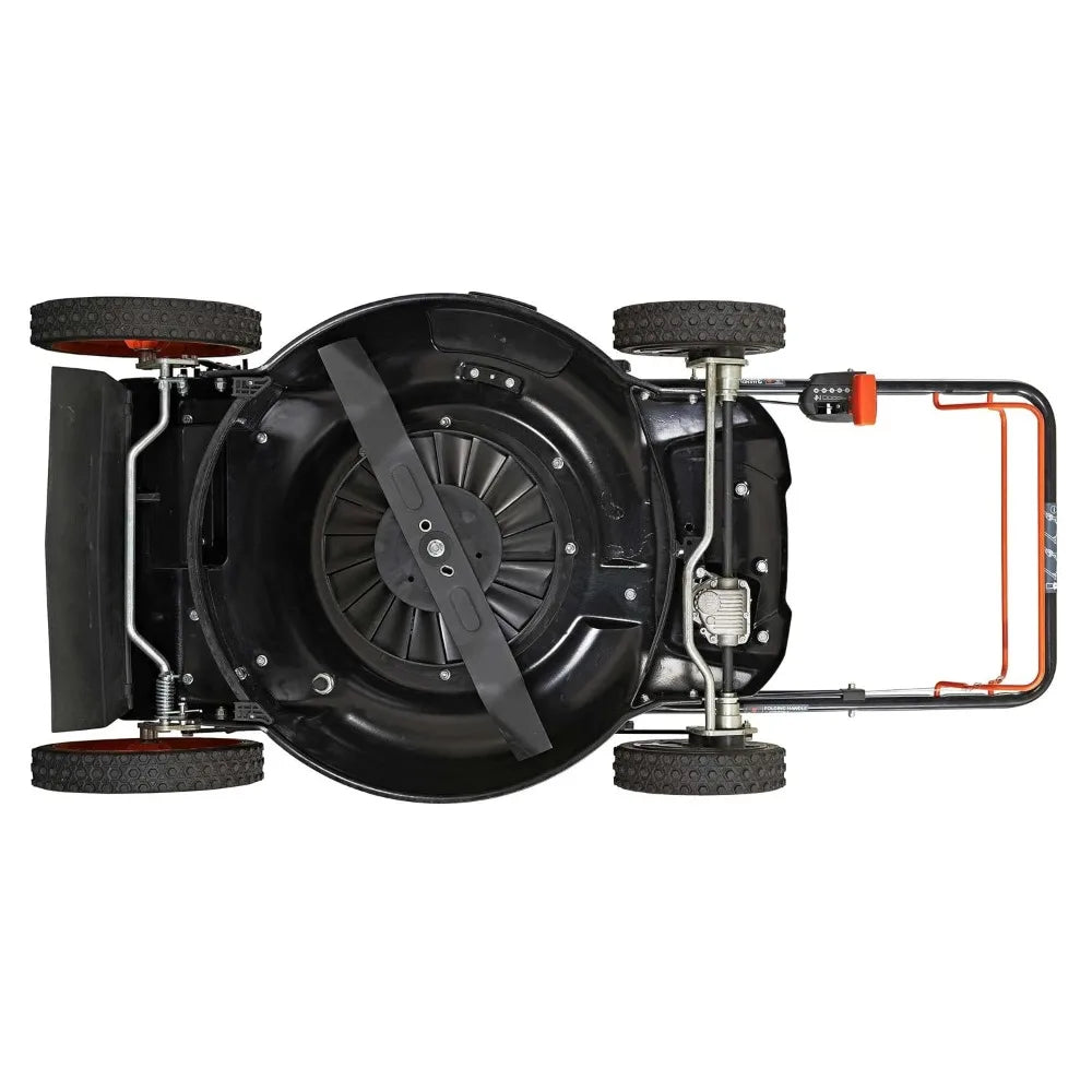 Gas Walk Behind Self Propelled Lawn Mower 22 Inch 201cc 6 Speed CVT High Wheel 3 in 1 FWD