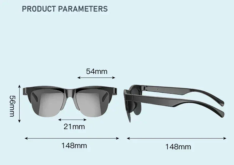 Smart Bluetooth Glasses Wireless Earphones Touch Mold Headset Bone Conduction Music Wireless Headset UV Proof Sunglasses
