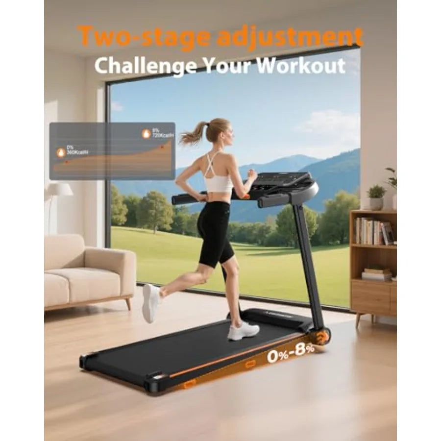 Foldable Treadmill for Home with Incline - 8.5MPH Max Speed