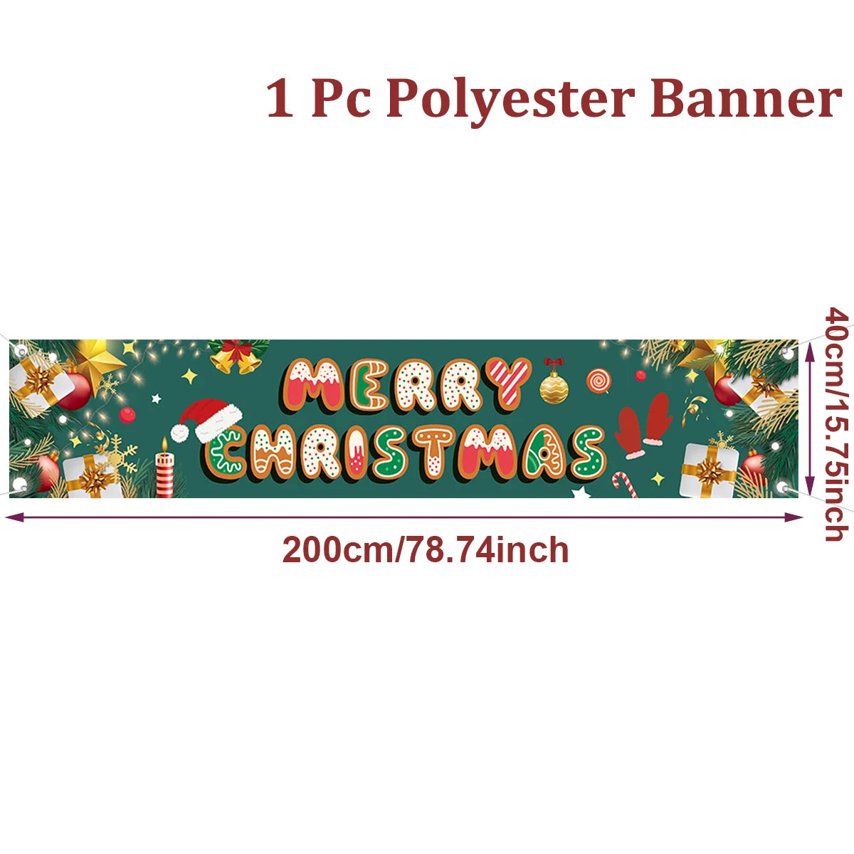 Christmas Outdoor Banner Merry Christmas Decorations For Home 2025 Outdoor Decor Xmas Navidad Noel Natal Happy New Year 2026