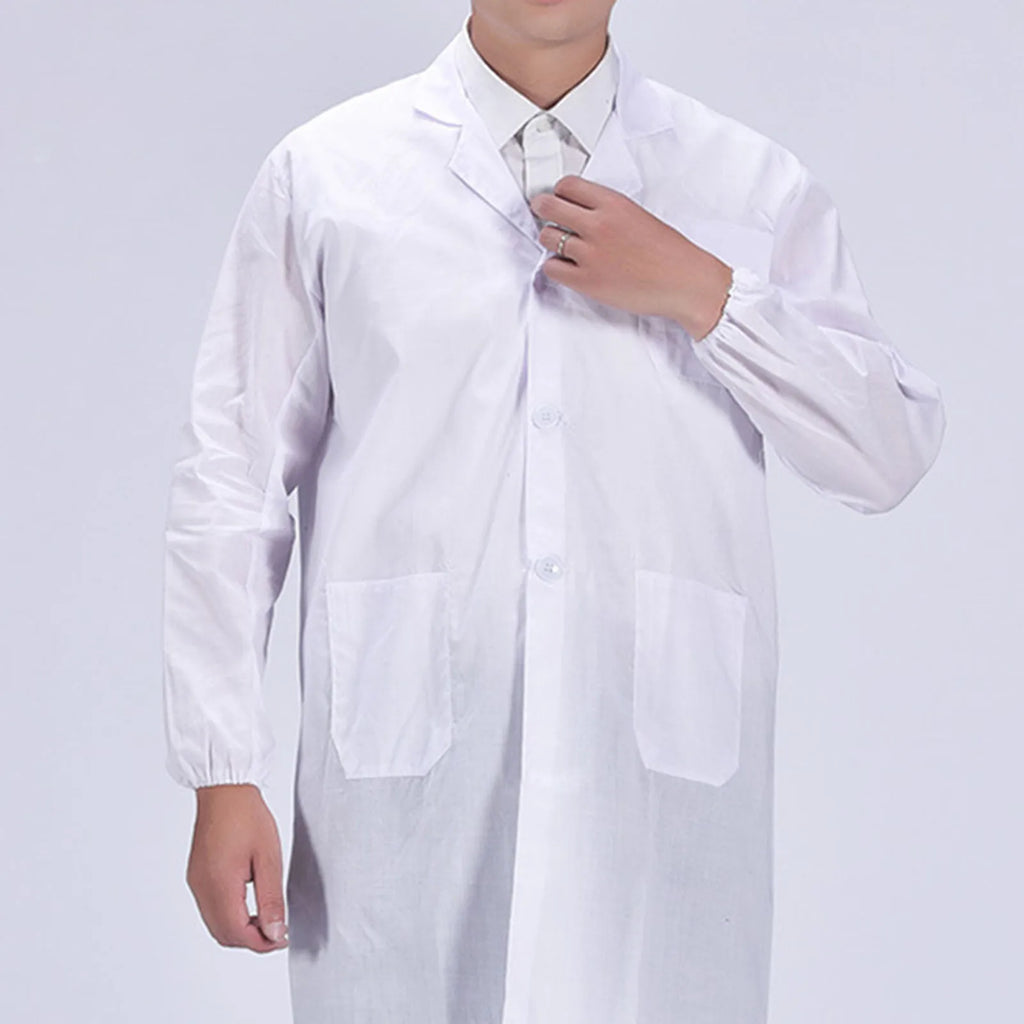 Professional Medical Student Doctor White Lab Coat Long Sleeve White Medical Scientist Lab Coats For Hospital Scientist School
