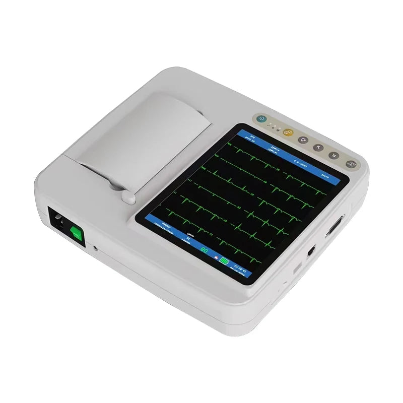 7-Inch 12-lead ECG AI machine for veterinary pets Digital handheld animal monitor ECG 3/6 channels