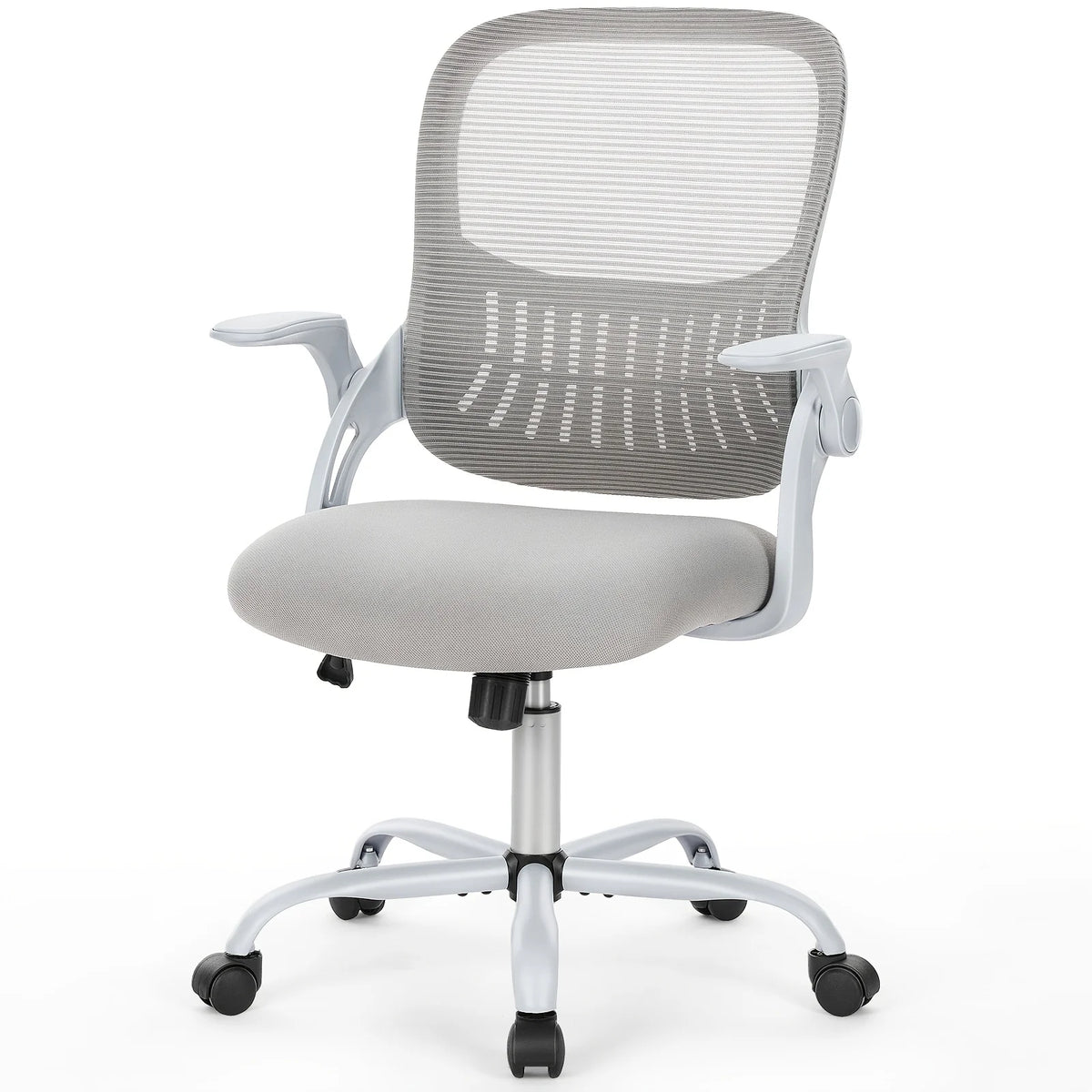 Home Office Chair, Ergonomic High Back Mesh Rolling Computer Desk Chair with Wheels & Adjustable Headrest, Comfort Lumbar Support, Flip-Up Armrests for Bedroom & Study Room
