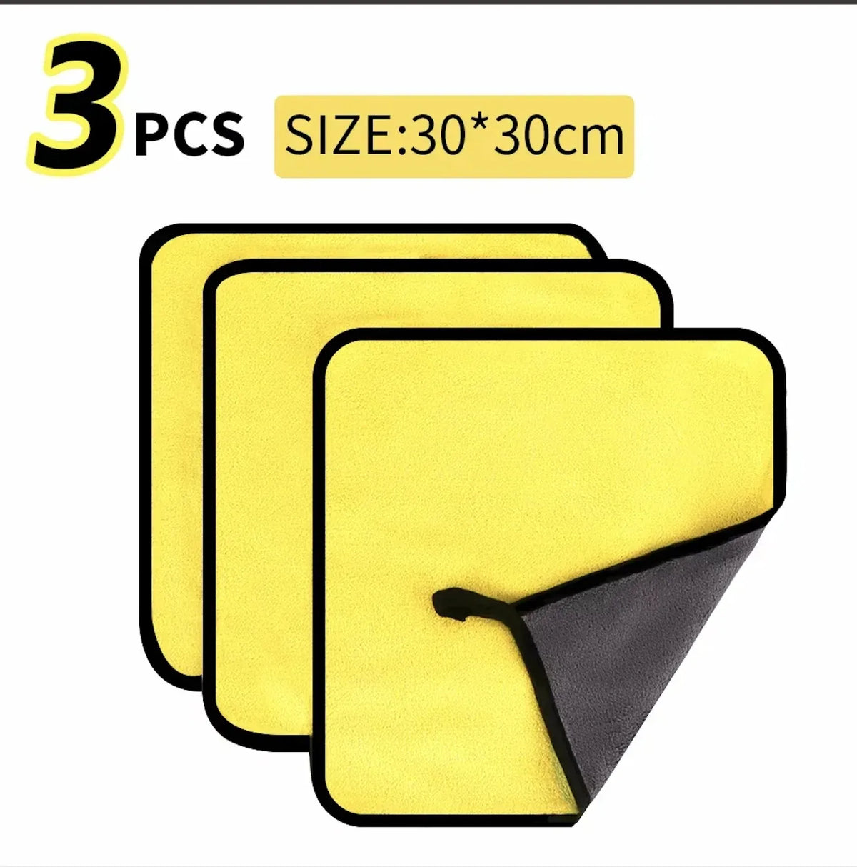 10-Pack Microfiber Car Wash Towels | 30x30 cm Cleaning & Drying Cloth Set
