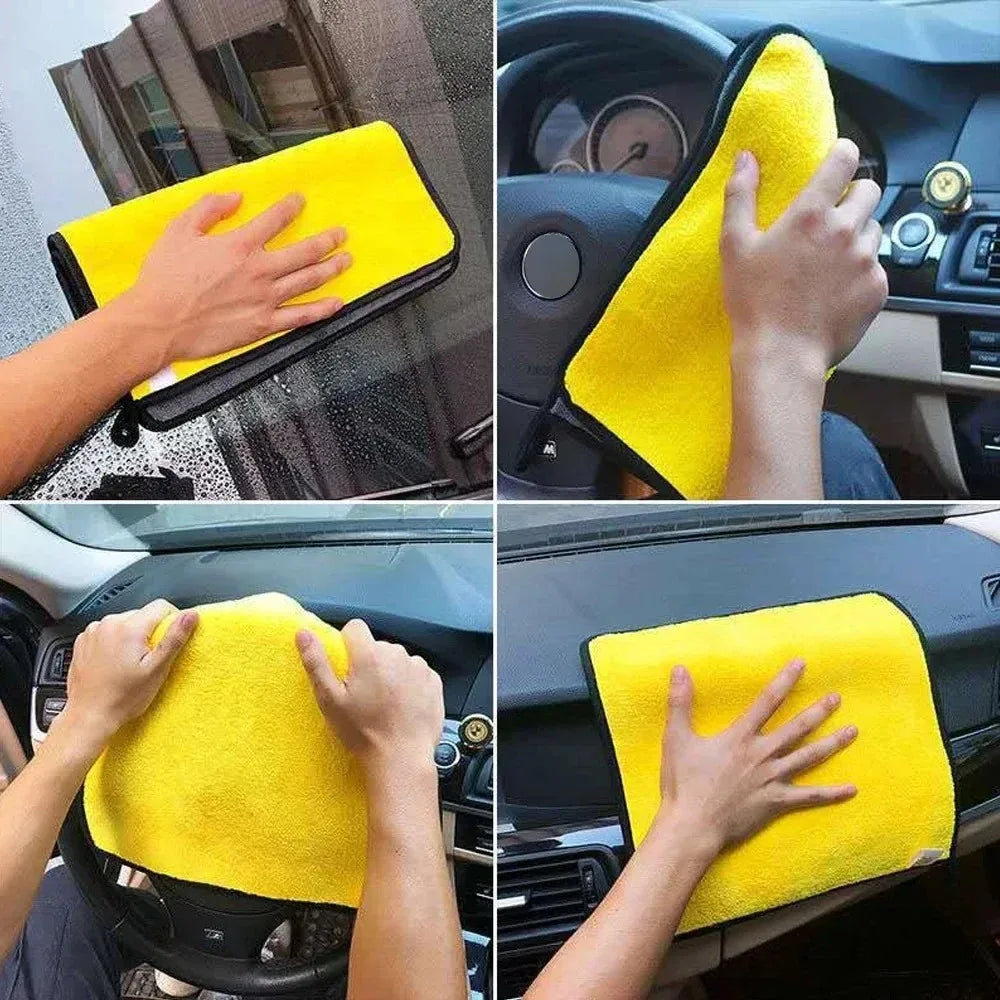 10-Pack Microfiber Car Wash Towels | 30x30 cm Cleaning & Drying Cloth Set