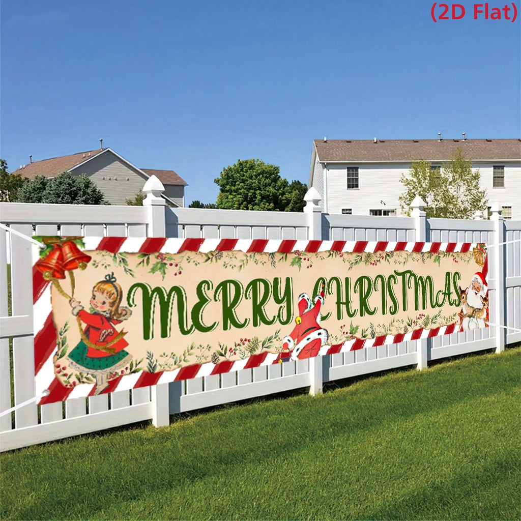 Christmas Outdoor Banner Merry Christmas Decorations For Home 2025 Outdoor Decor Xmas Navidad Noel Natal Happy New Year 2026