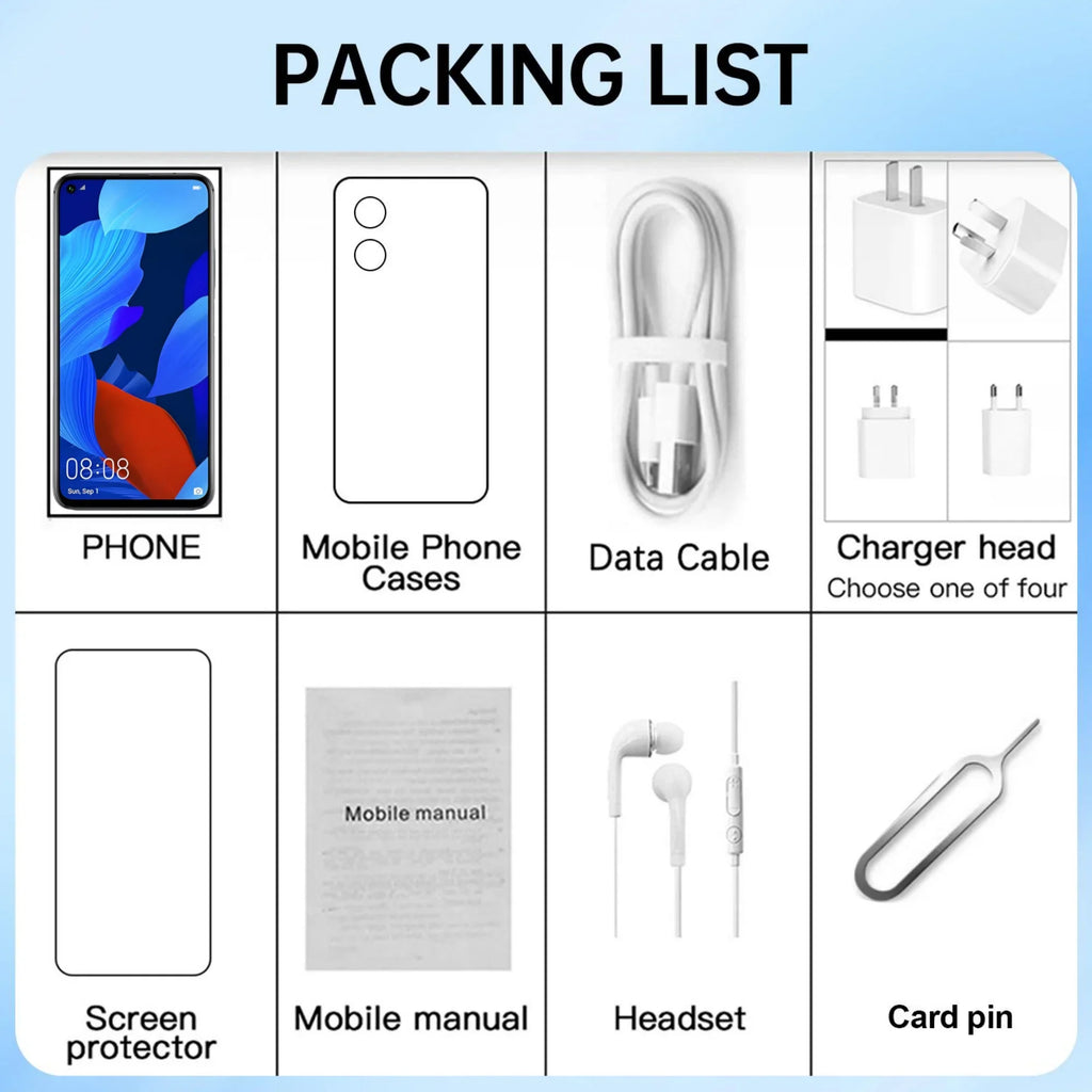 HUAWEI Nova 5T Smartphone Android Google Play Store 48MP Camera 6.26 inch 128GB 256GB ROM Mobile phones 4G Network Cell phone