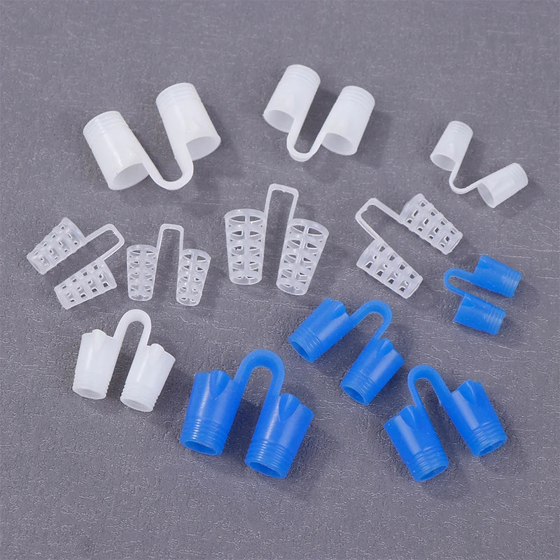 4/8Pcs Silicone Anti Snore Nasal Dilators Apnea Aid Snoring Nose Clip Nose Breathing Apparatus Devices