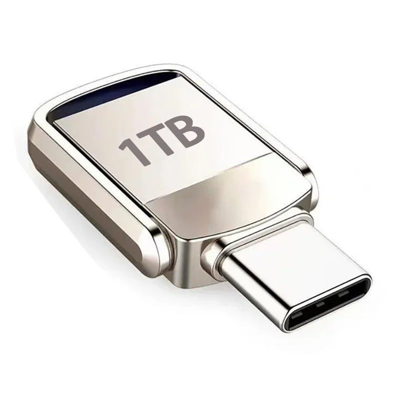 Flash Drive Accessories 2TB High-Speed USB 3.2 Type-C OTG Metal Pen Drive 1TB 512GB Portable Memory USB Stick Storage Drive New