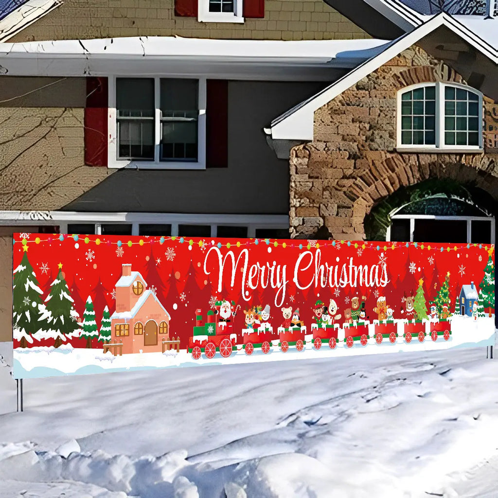 Christmas Outdoor Banner Merry Christmas Decorations For Home 2025 Outdoor Decor Xmas Navidad Noel Natal Happy New Year 2026