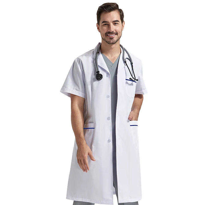 44½" Lab Coats Women Men Professional Medical White Coat 3-Pocket Super Twill Consultation Work Tunic Suit YHF-6535-03