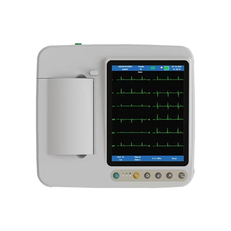 7-Inch 12-lead ECG AI machine for veterinary pets Digital handheld animal monitor ECG 3/6 channels