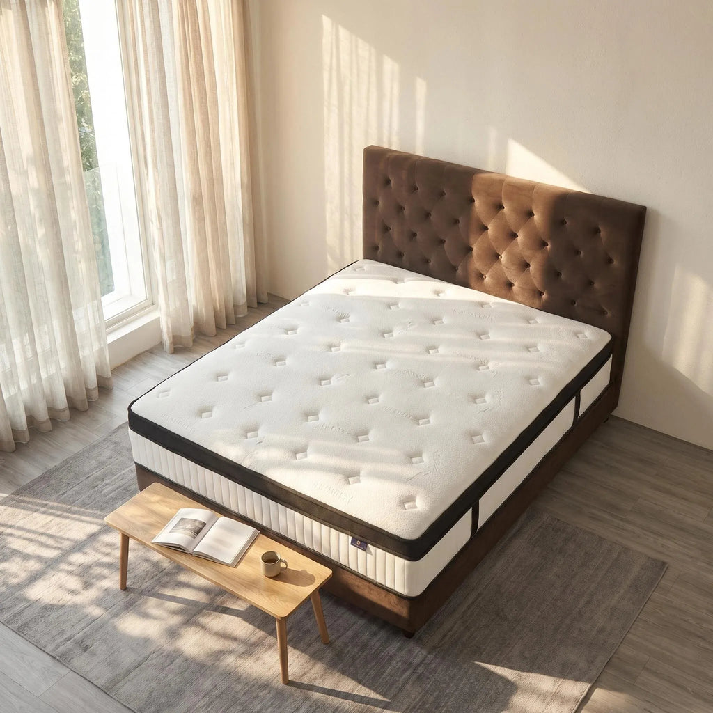 Queen King Full Size Mattress,12 Inch Hybrid Mattress in a Box with Pocket Spring, Medium Firm,Motion Isolation ,Pressure Relief