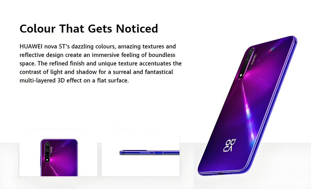 HUAWEI Nova 5T Smartphone Android Google Play Store 48MP Camera 6.26 inch 128GB 256GB ROM Mobile phones 4G Network Cell phone