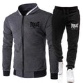 EVERLAST BOXING SpringandAutumn Men's Fashion Street Stand up Collar Set Jacket, Outdoor Casual Pocket Zipper Men's Baseball Set