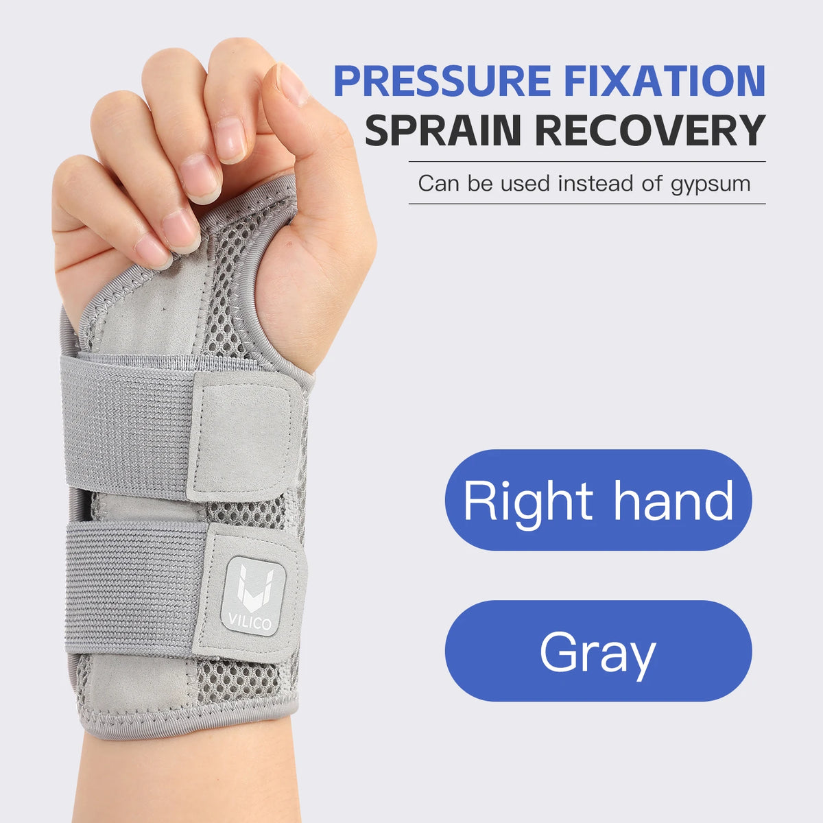 Wrist Brace for Carpal Tunnel Support Brace with Splints Hand Support for Arthritis Tendonitis Sprain Injuries Wrist Pain 1PC