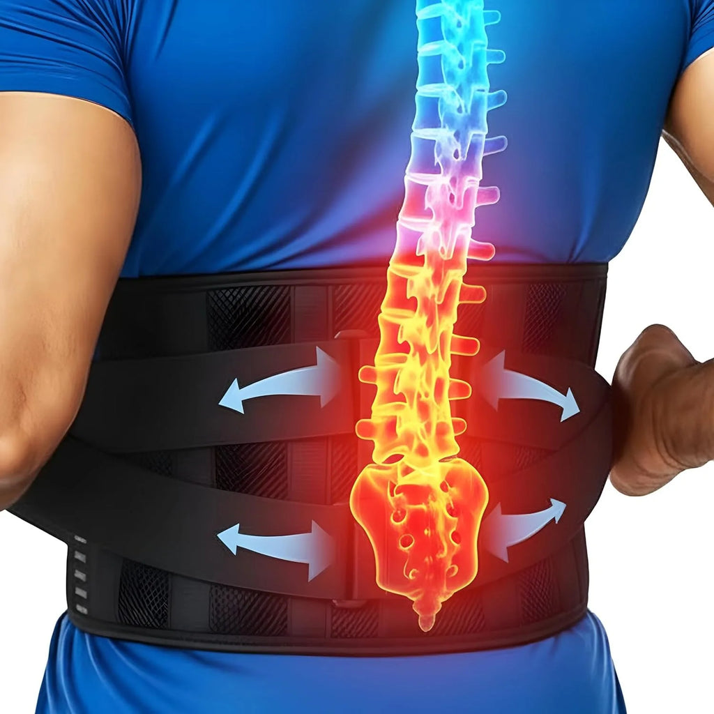 Back Brace for Lower Back Pain Relief | Sciatica Lumbar Support Belt for Men & Women, Adjustable Back Support Brace for Work