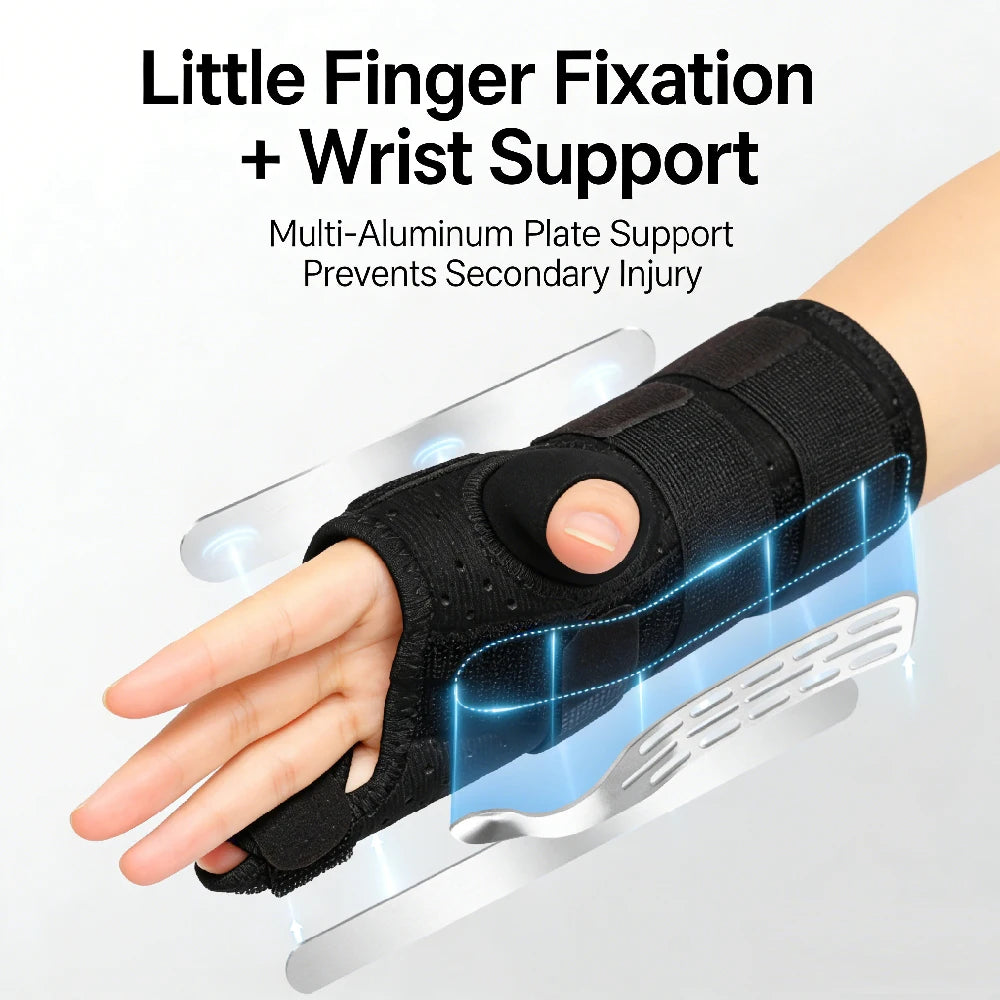 1PCS Adjustable Wrist Support Splint - 1PCS Night Hand Brace with 2 Stays for Carpal Tunnel Pain Relief