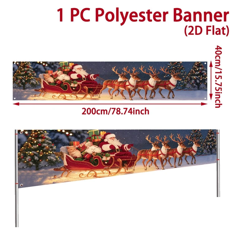 Christmas Outdoor Banner Merry Christmas Decorations For Home 2025 Outdoor Decor Xmas Navidad Noel Natal Happy New Year 2026