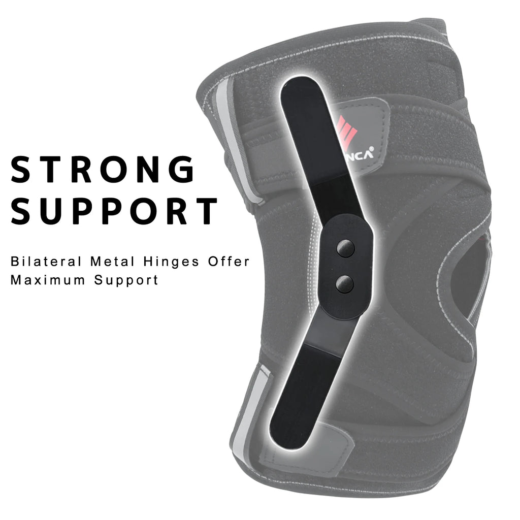 NEENCA Hinged Knee Braces for Knee Pain Women Men Knee Support with Side Stabilizers for Meniscus Tear Arthritis Pain Running