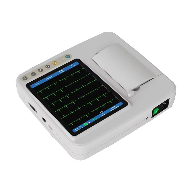 7-Inch 12-lead ECG AI machine for veterinary pets Digital handheld animal monitor ECG 3/6 channels