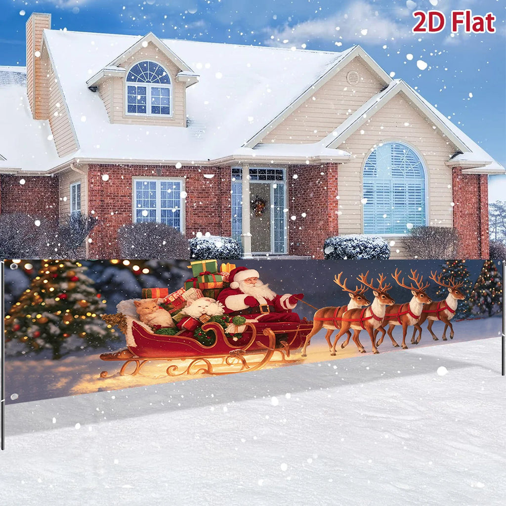 Christmas Outdoor Banner Merry Christmas Decorations For Home 2025 Outdoor Decor Xmas Navidad Noel Natal Happy New Year 2026