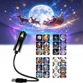 Plug and Play HD Christmas Projector, 5D Holographic Night Light Projector, USB Powered, 360° Adjustable Projector