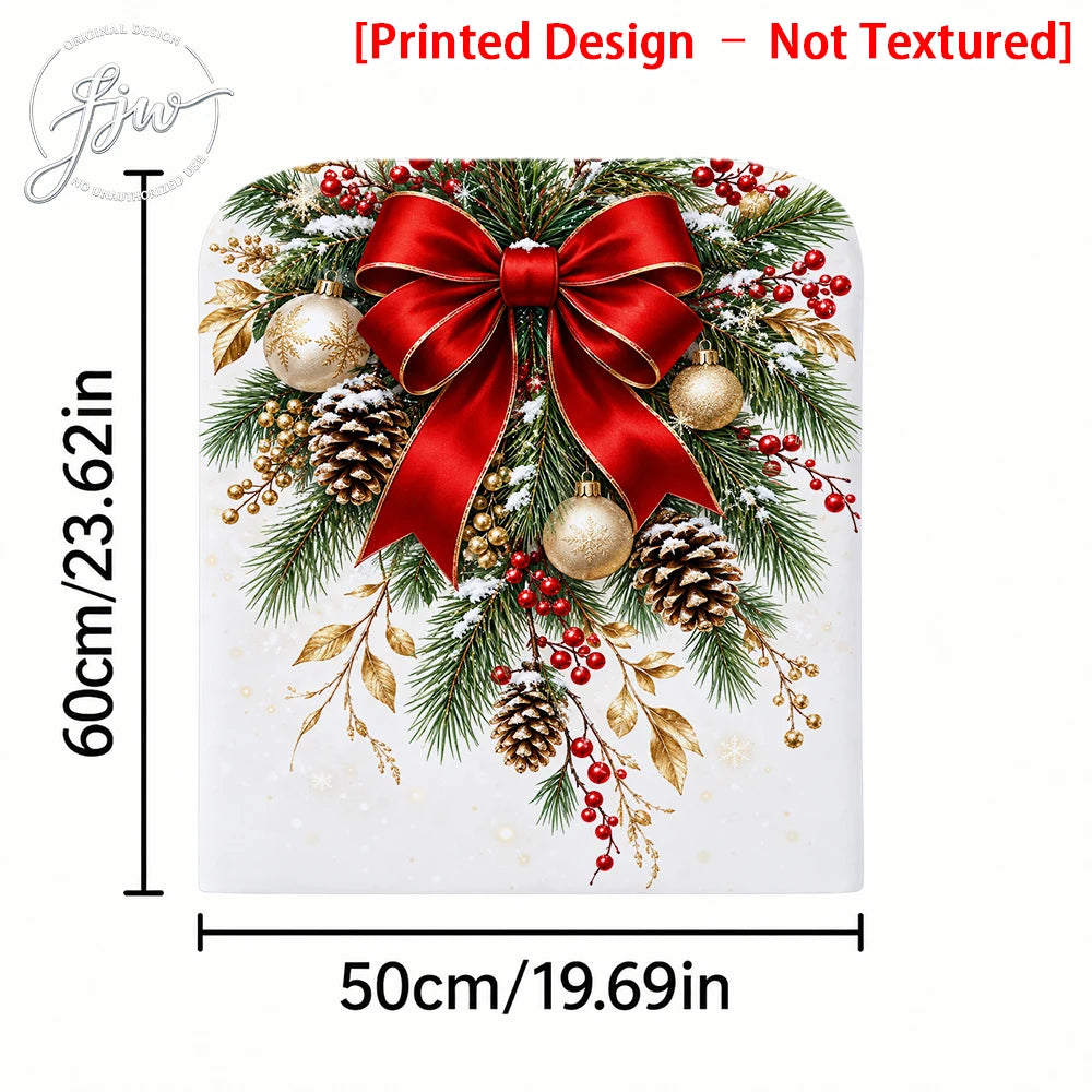 6/4/2pc Christmas Chair Back Covers, Festive Holiday Dining Chair Slipcovers for Christmas Party Home Decor