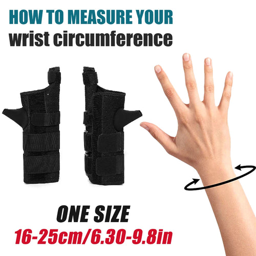 1PCS Adjustable Wrist Support Splint - 1PCS Night Hand Brace with 2 Stays for Carpal Tunnel Pain Relief