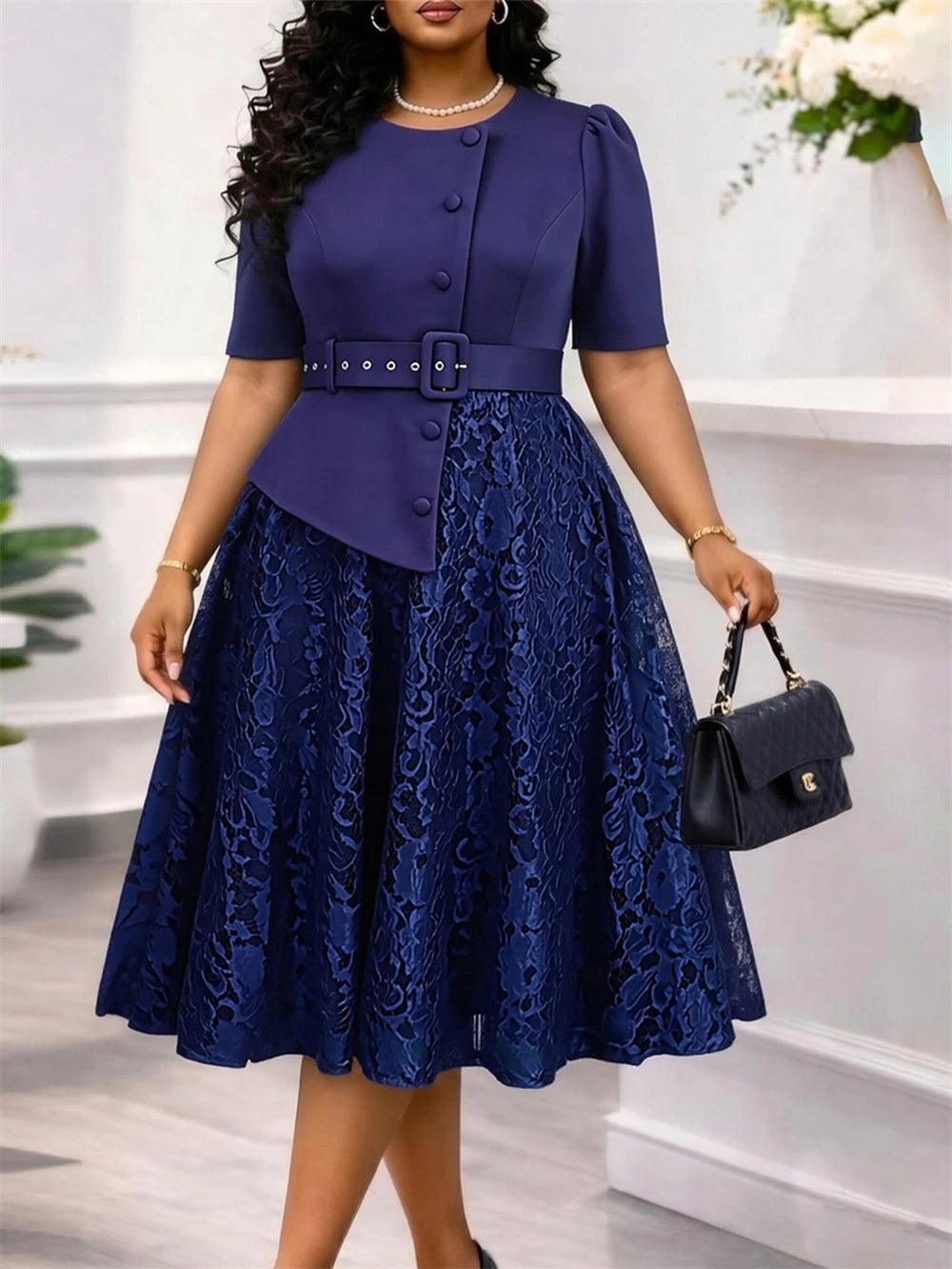 Elegant Women Lace Dresses Birthday Wedding Prom Gown Evening Dress 2026 Summer Clothing Turkey Office Ladies Maxi Robes Wears
