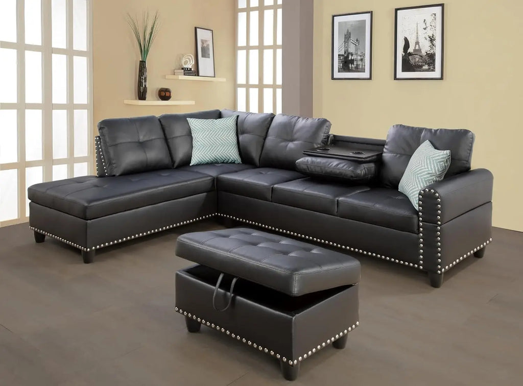 Sectional Sofa Couches for Living Room, 98" L Shaped Couch | Modern 4-Seaters Living Room Furniture Sets with, Customized