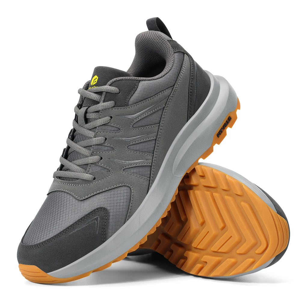 FitVille Men'S Extra Wide Fit Hiking Walking Running Sneakers Wide Toe Box Lightweight Footwear Built-In Arch Support For Flat Feet