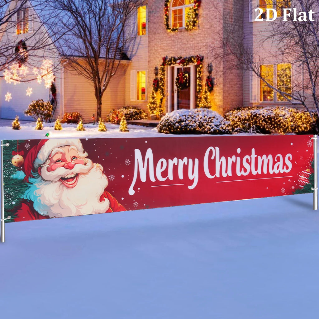 Christmas Outdoor Banner Merry Christmas Decorations For Home 2025 Outdoor Decor Xmas Navidad Noel Natal Happy New Year 2026