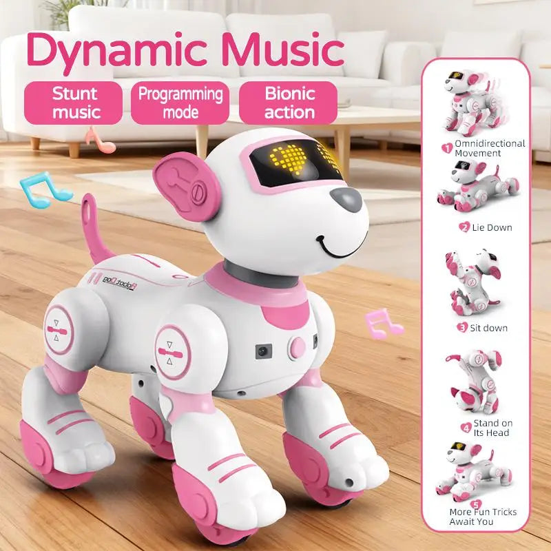AI Intelligent Robot Dog EU Quality Remote Control Interactive Electronic Pet Companion for Kids Birthday Christmas Gift Sensor Multifunction.TongLi