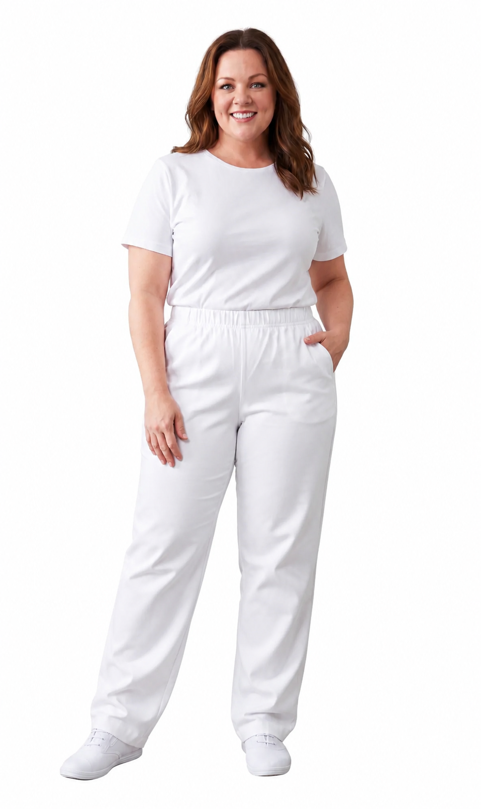 Women's Lightweight Pull-On Denim Jeans — Elastic Waist No Zipper