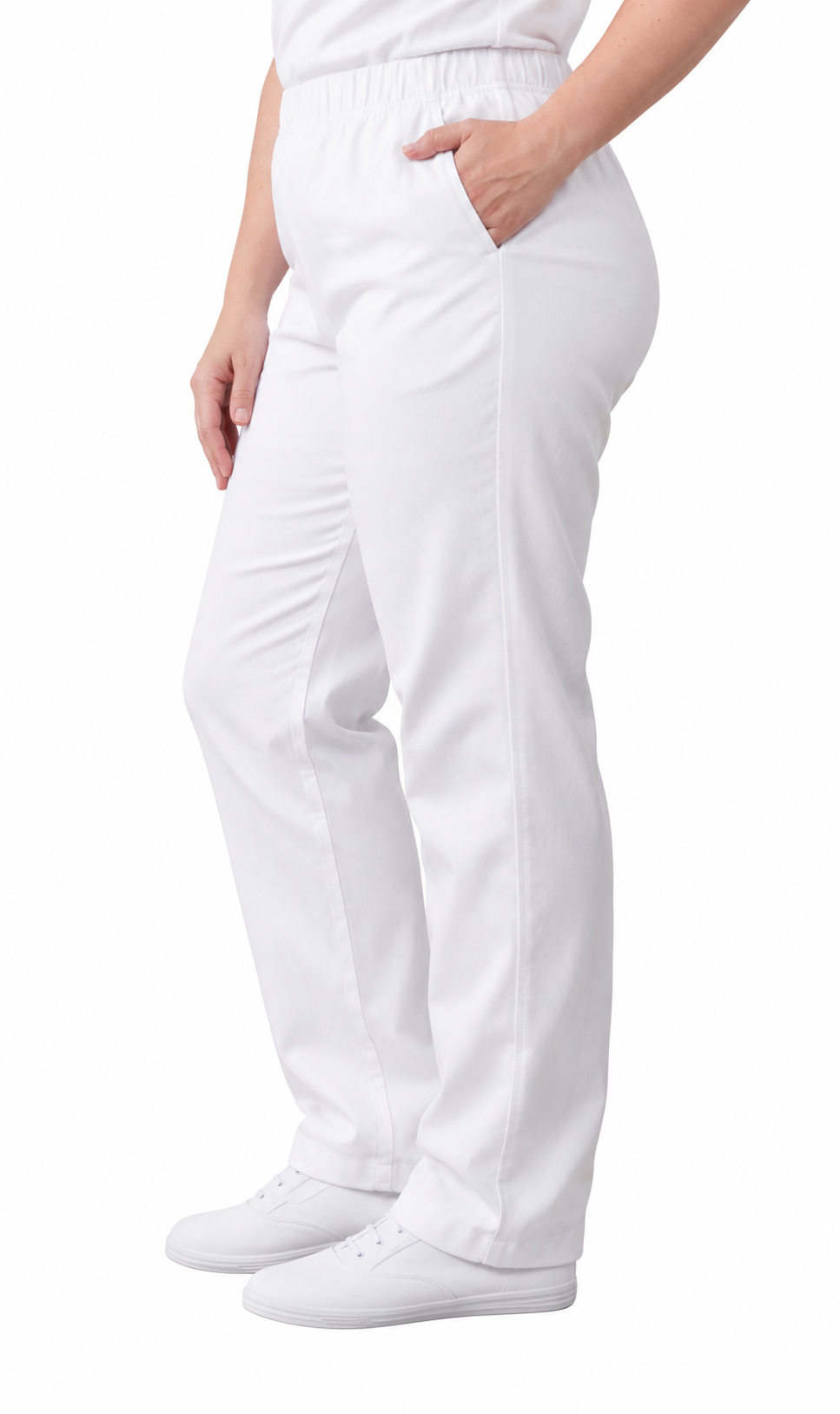 Women's Lightweight Pull-On Denim Jeans — Elastic Waist No Zipper