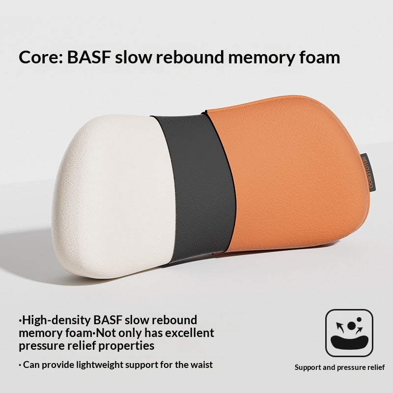 Memory Foam Lumbar Support Cushion – Car Seat & Chair Back Pillow, Standard or Perforated, 3 Colors