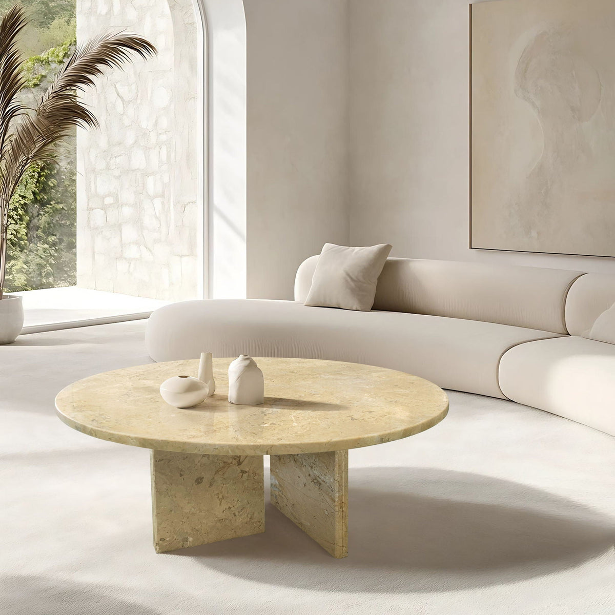 Luxury Coffee Table with Unique Veining - Natural Stone Design