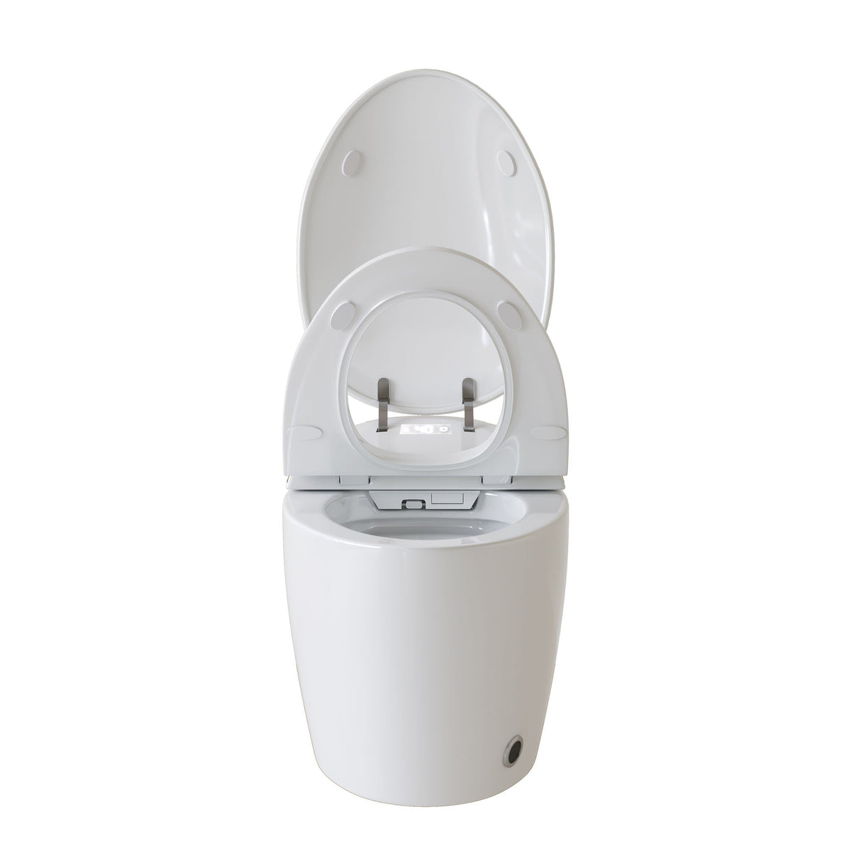 Smart Toilet with Built-In Bidet and Auto Open/Close Seat - White, Dark Gray, Black